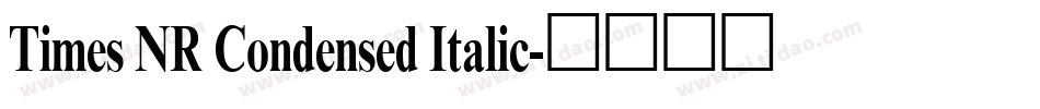 Times NR Condensed Italic字体转换